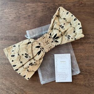 Free People Curried Myrrh Freebird Embroidered Headband Turban in Tan NWT